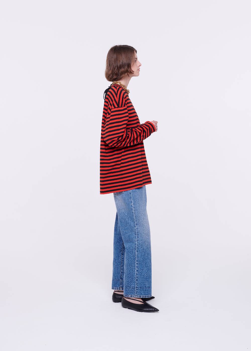 Plan C T-SHIRT A MANICHE LUNGHE A RIGHE Acquista Ora