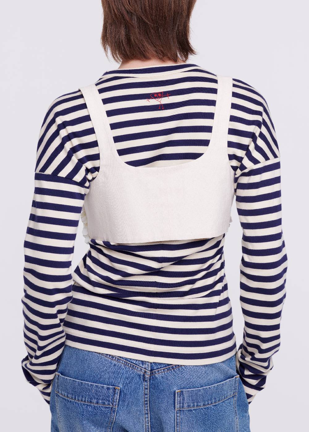 Plan C TOP A BUSTINO CON PAILLETTES COLOR CREMA Novità