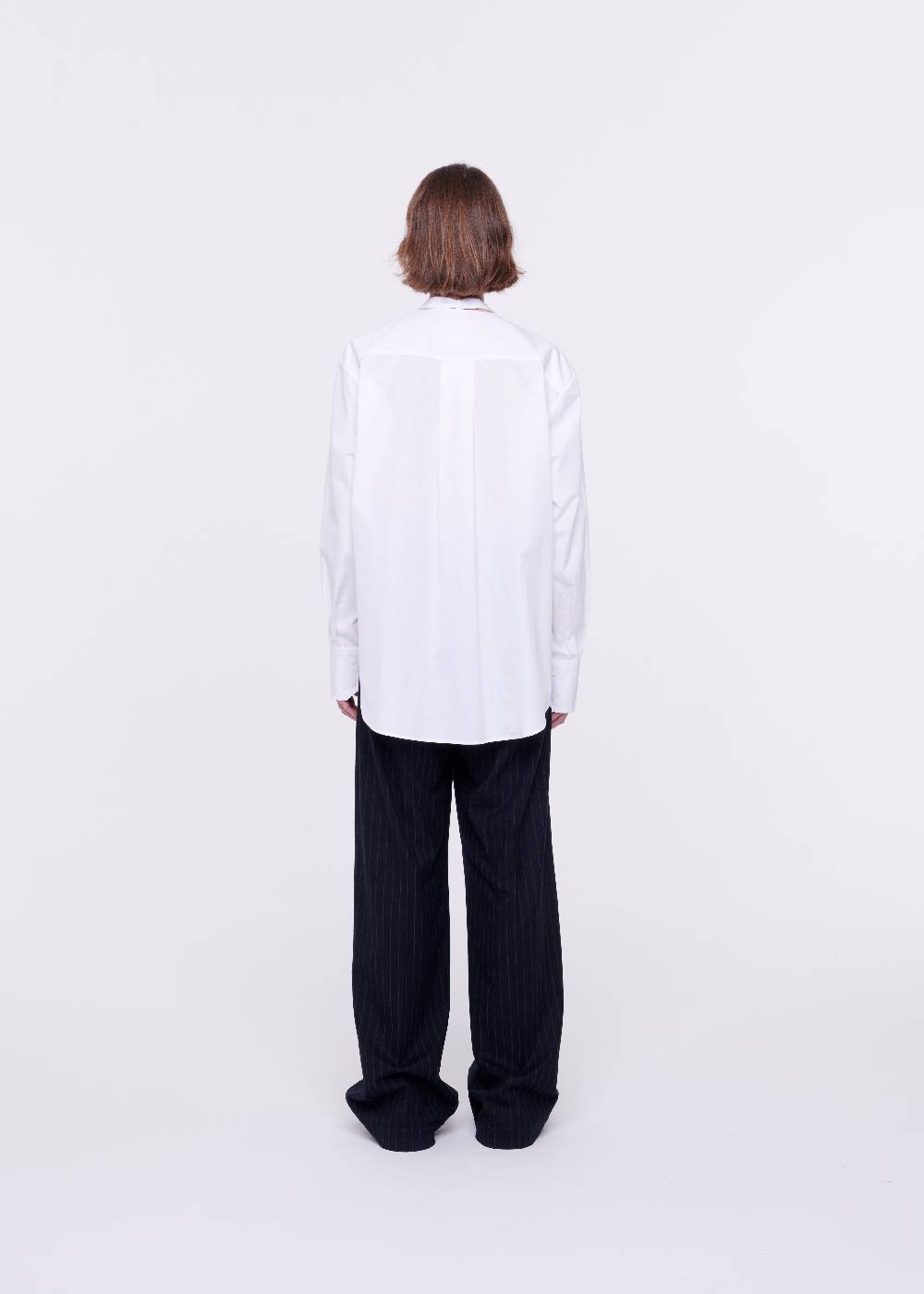 Plan C CAMICIA BIANCA DI COTONE CON PAPILLON Offerta