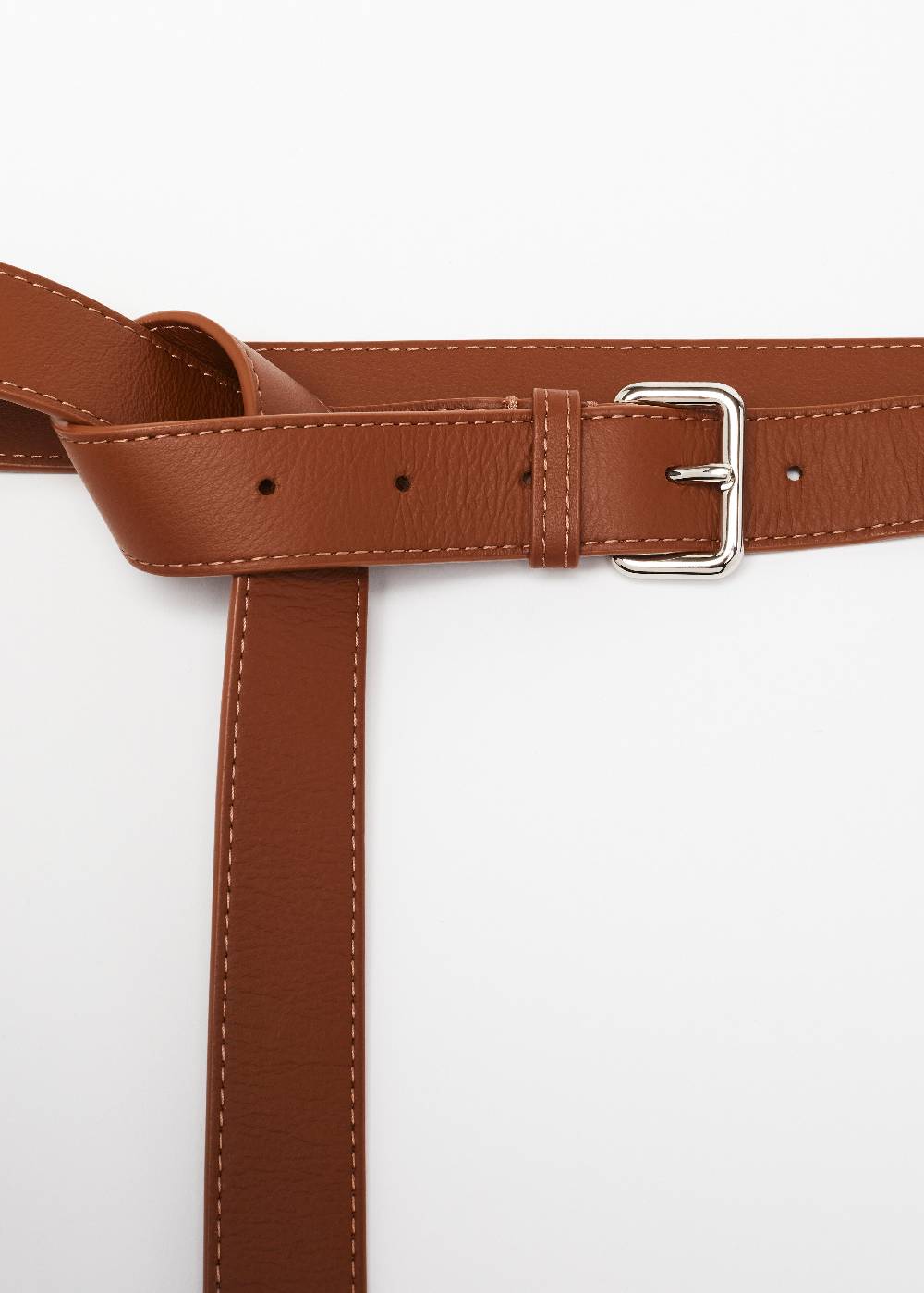 Plan C CINTURA IN PELLE MARRONE In Vendita