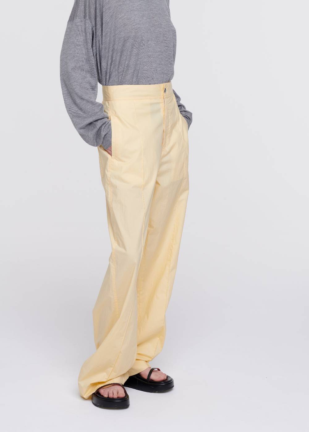 Plan C PANTALONI AMPI IN COTONE COLOR ZABAIONE I Più Venduti