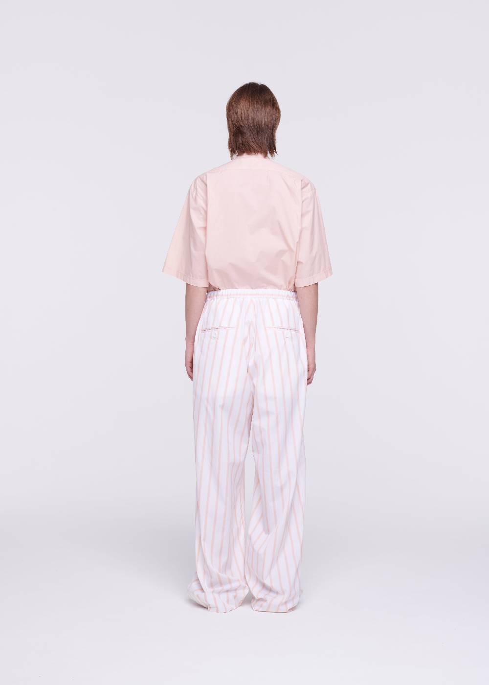 Plan C PANTALONI A RIGHE ROSA CON COULISSE Negozio