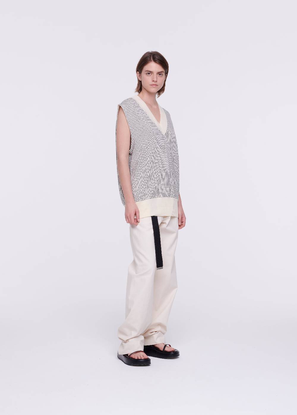 Plan C GILET IN COTONE A QUADRETTI Moda