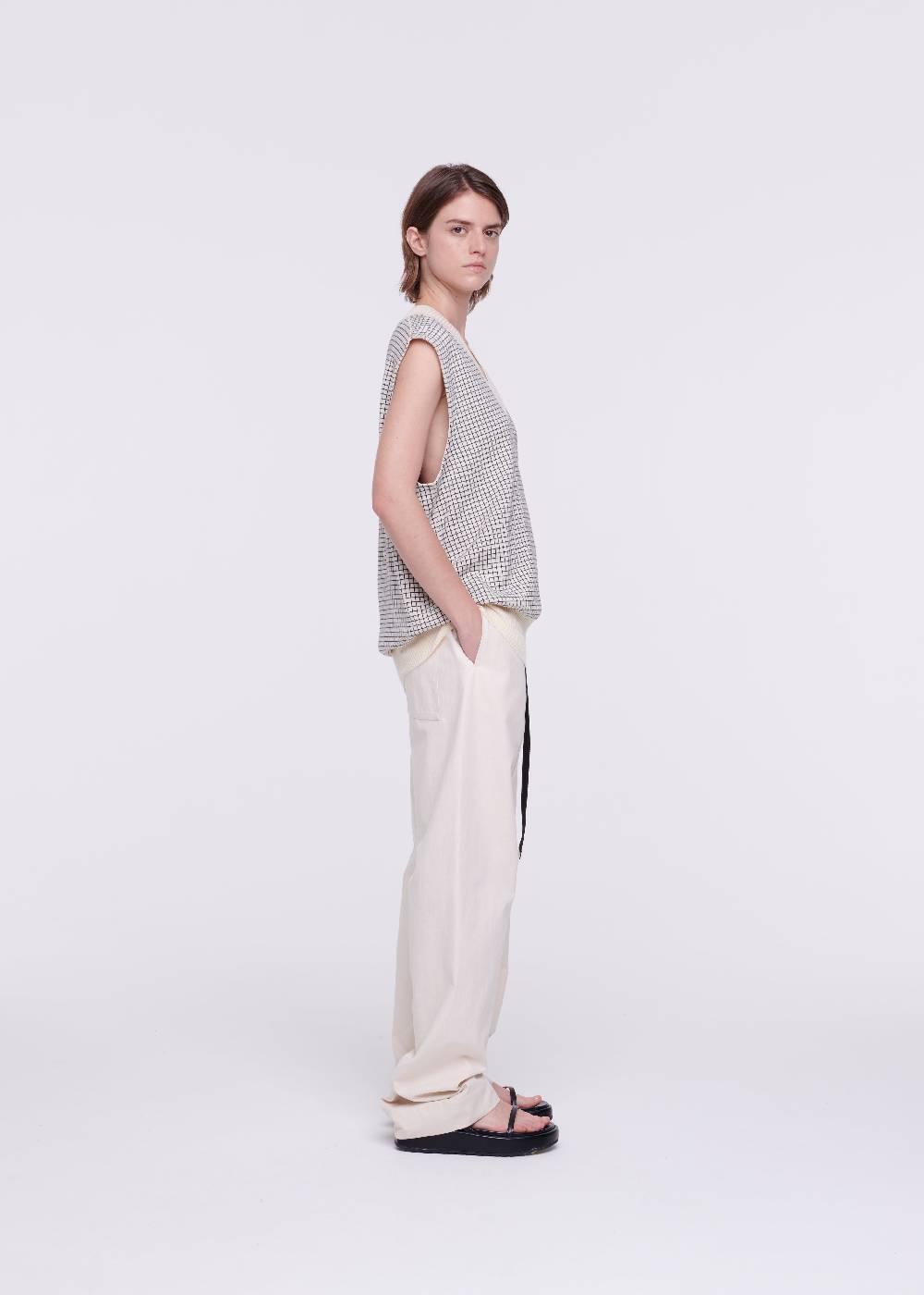 Plan C GILET IN COTONE A QUADRETTI Moda