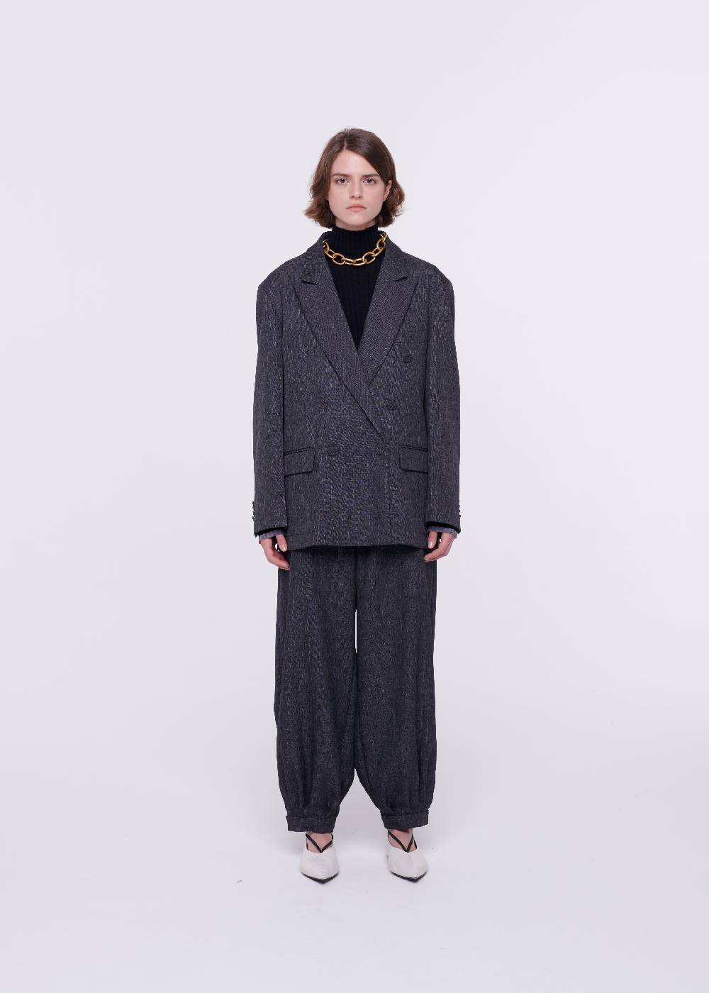 Plan C BLAZER DOPPIOPETTO GRIGIO SCURO In Linea