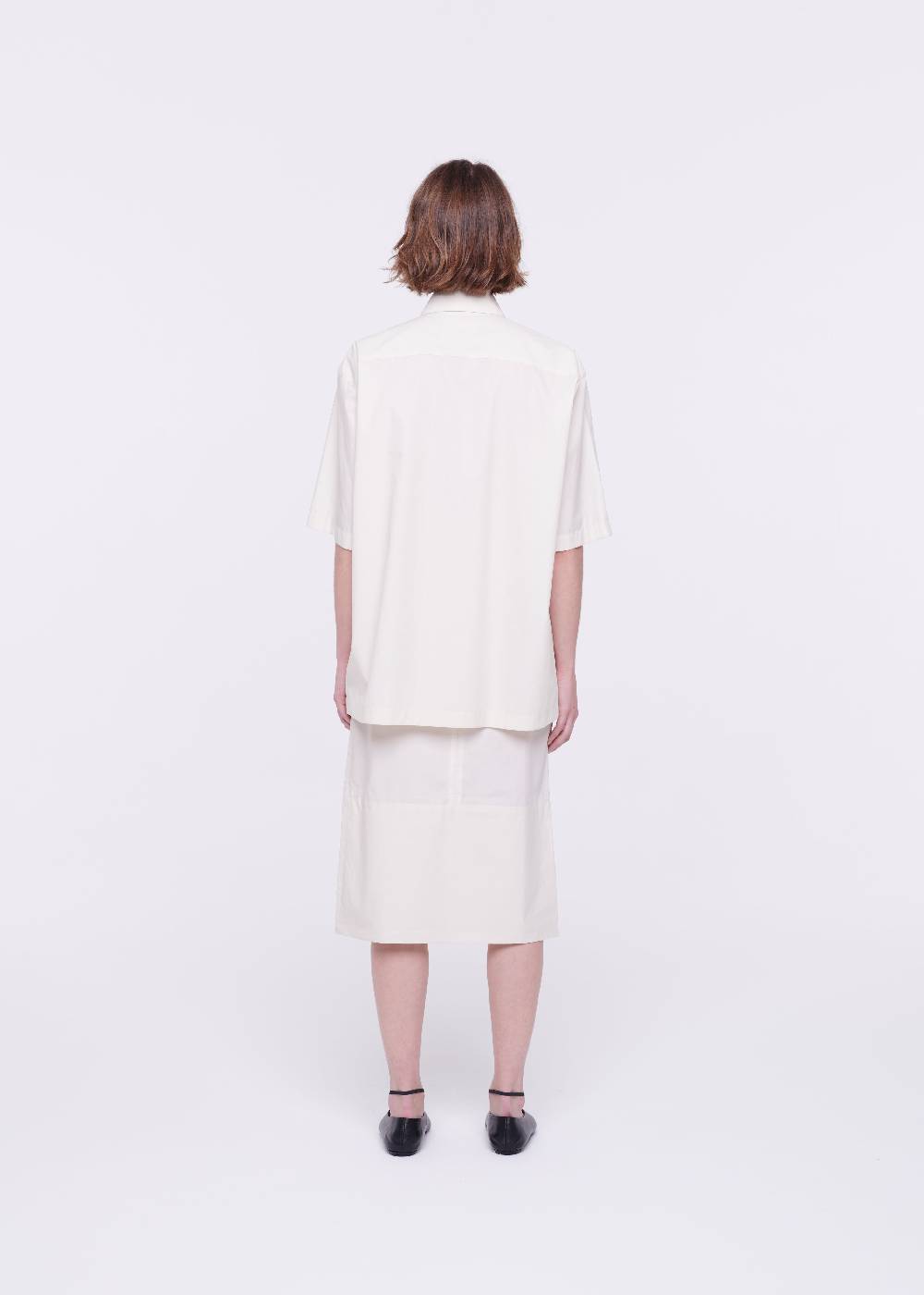 Plan C CAMICIA IN COTONE TECNICO CON RICAMO IN PAILLETTES Vendita