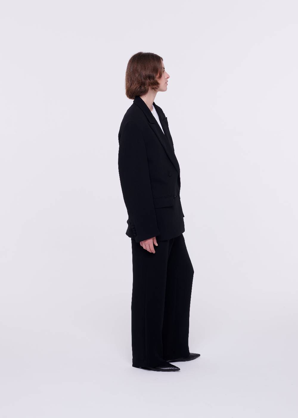 Plan C BLAZER DOPPIOPETTO IN CADY NERO ACQUISTA ORA
