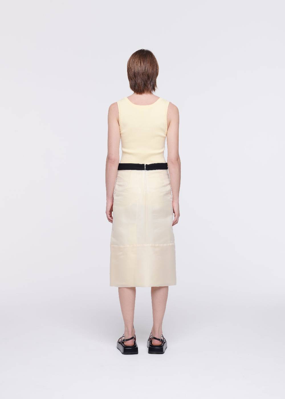 Plan C GONNA MATITA MIDI IN ORGANZA Consegna Veloce