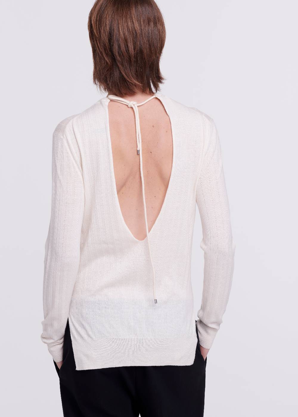 Plan C MAGLIONE OPEN BACK IN LANA MERINO Prezzo Ridotto