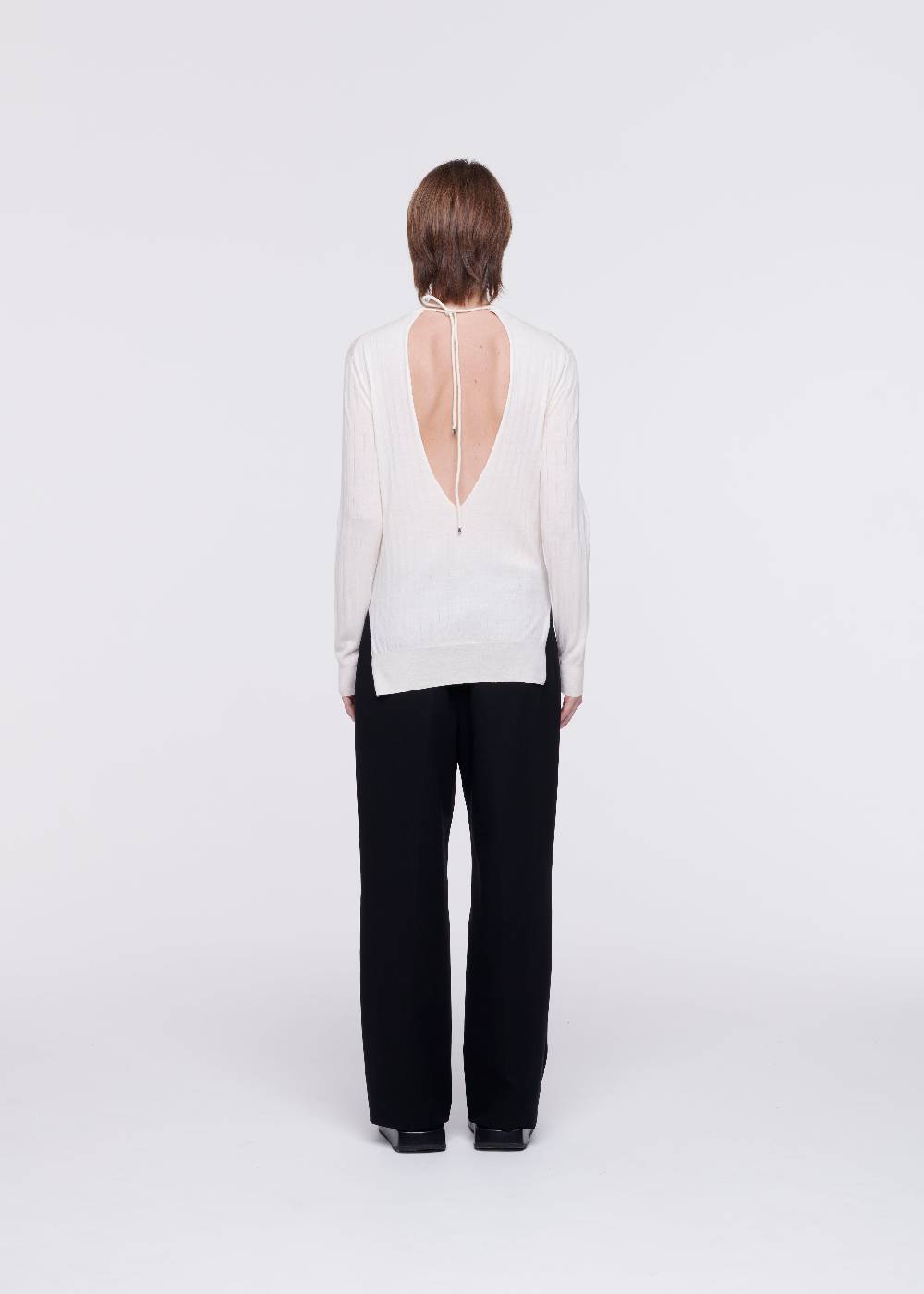 Plan C MAGLIONE OPEN BACK IN LANA MERINO Prezzo Ridotto