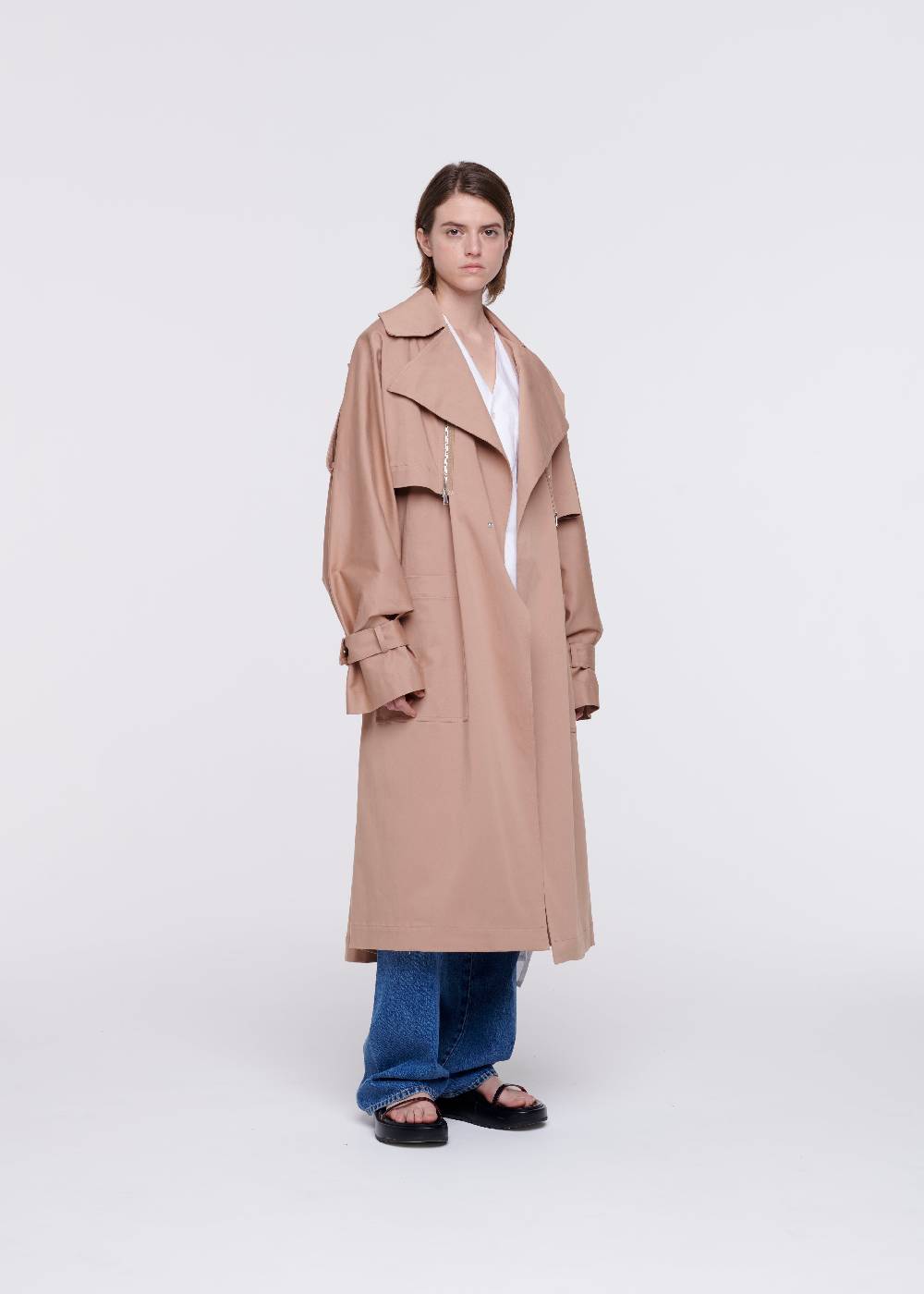 Plan C TRENCH IN COTONE COLOR CARAMELLO Novità