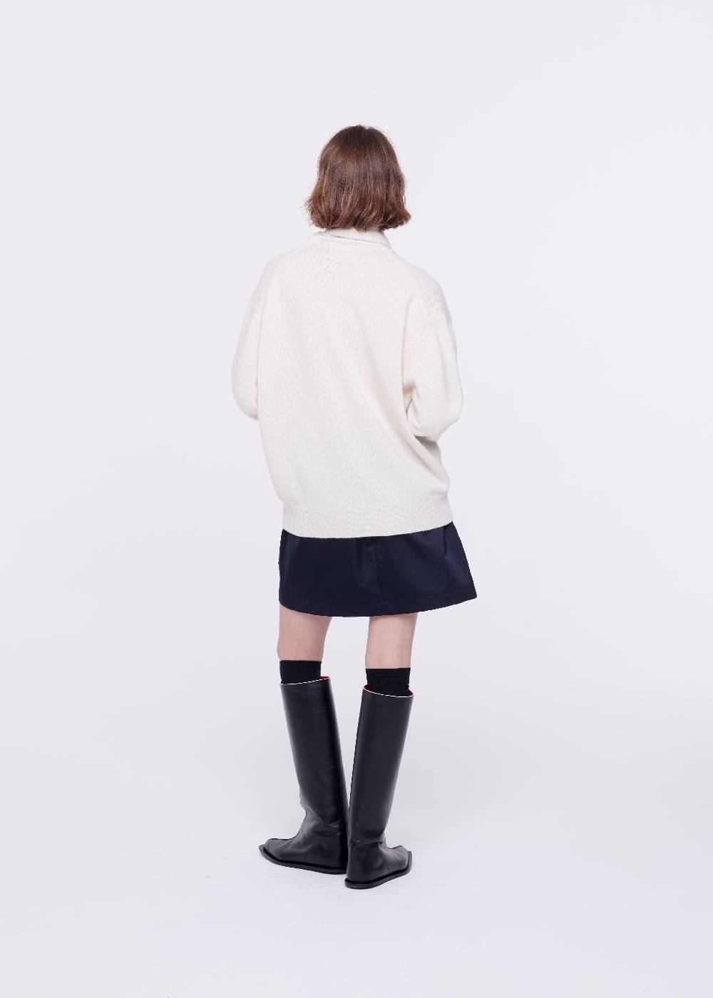 Plan C MAGLIONE CON SCIALLE IN LANA COLOR BURRO Outlet
