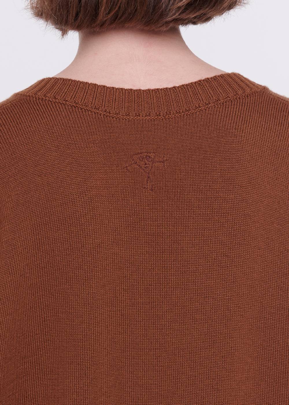 Plan C MAGLIONE CON SCOLLO A V IN LANA MERINO Vendita Calda