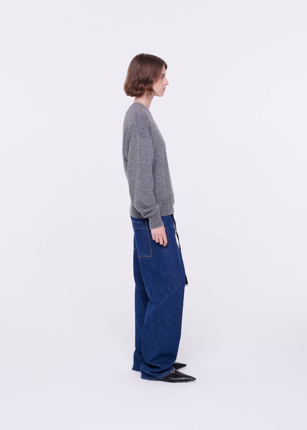Plan C MAGLIONE GRIGIO IN LANA MERINO Vendita Economica