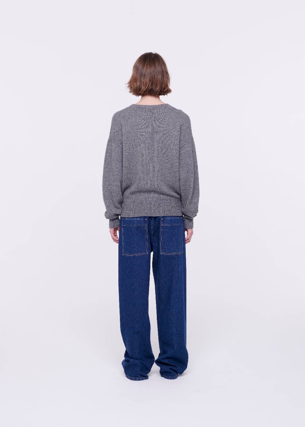 Plan C MAGLIONE GRIGIO IN LANA MERINO Vendita Economica