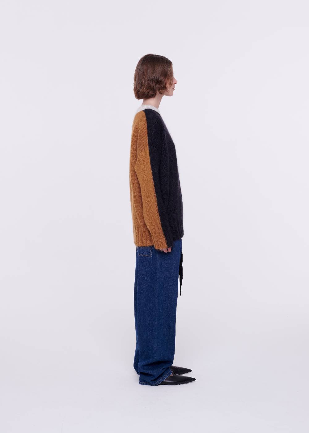 Plan C MAGLIONE COLOR-BLOCK IN MOHAIR Negozio