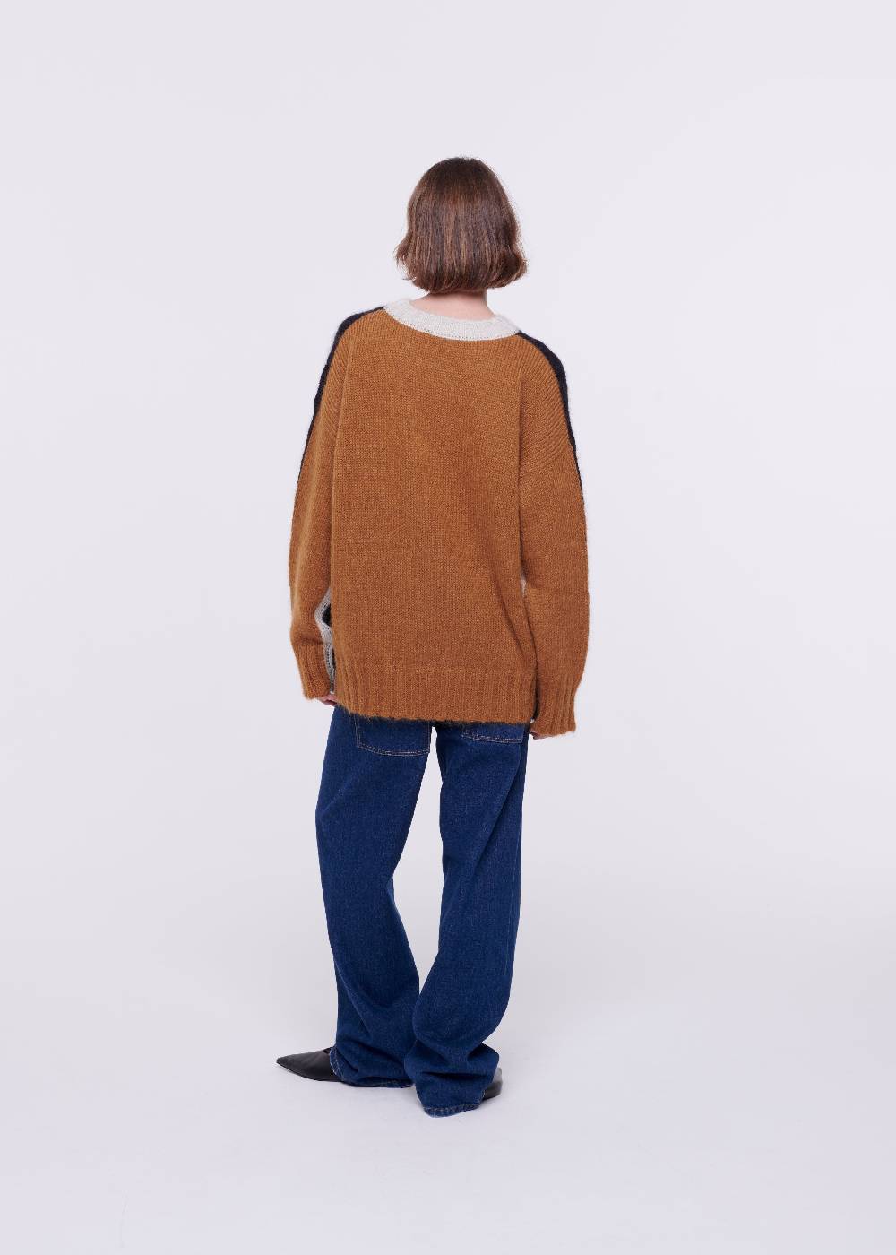 Plan C MAGLIONE COLOR-BLOCK IN MOHAIR Negozio
