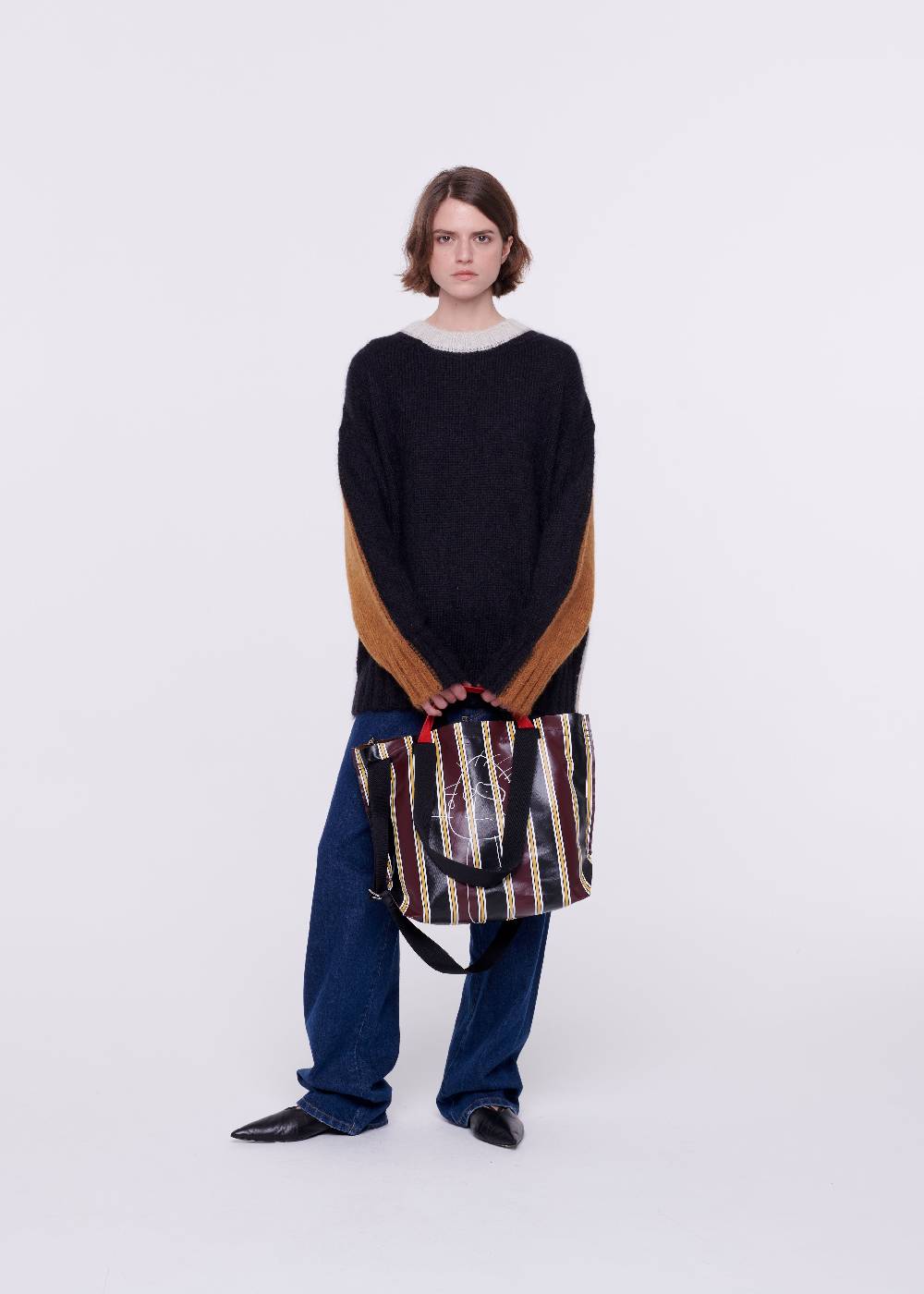 Plan C MAGLIONE COLOR-BLOCK IN MOHAIR Negozio