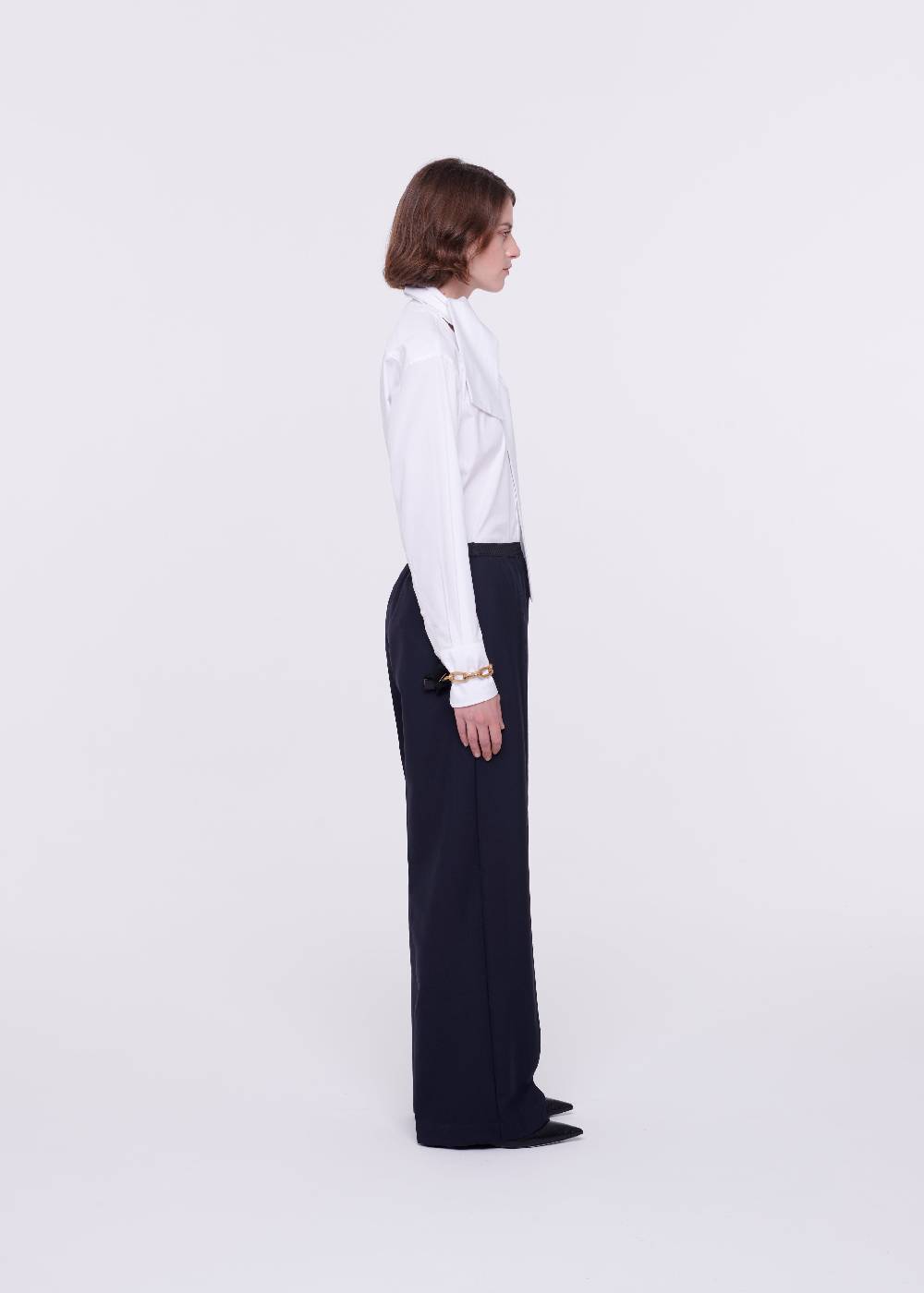 Plan C PANTALONI BLU DI LANA Italy