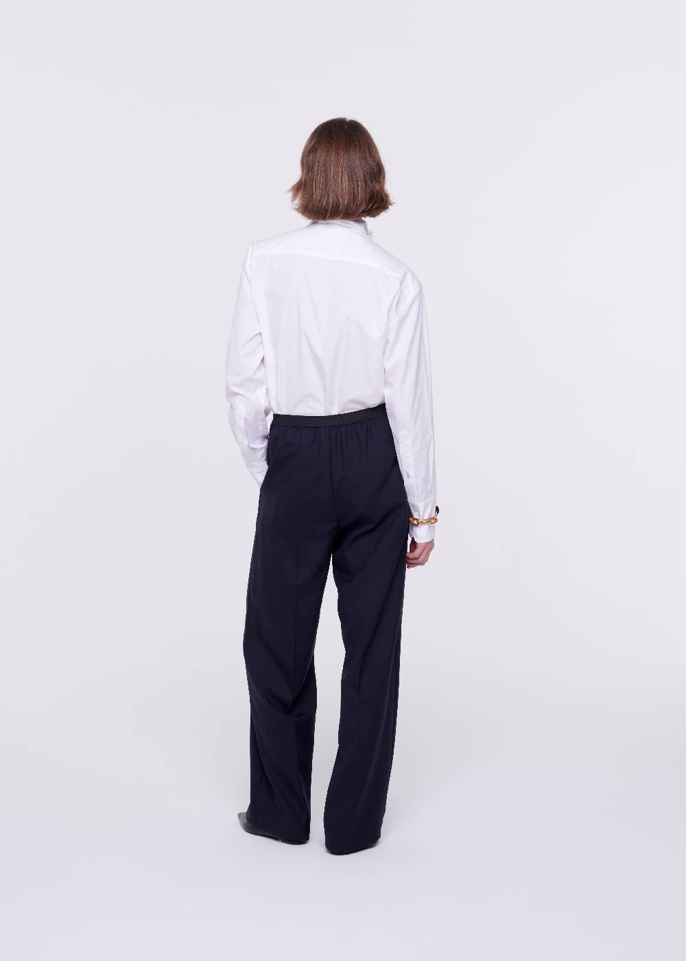 Plan C PANTALONI BLU DI LANA Italy