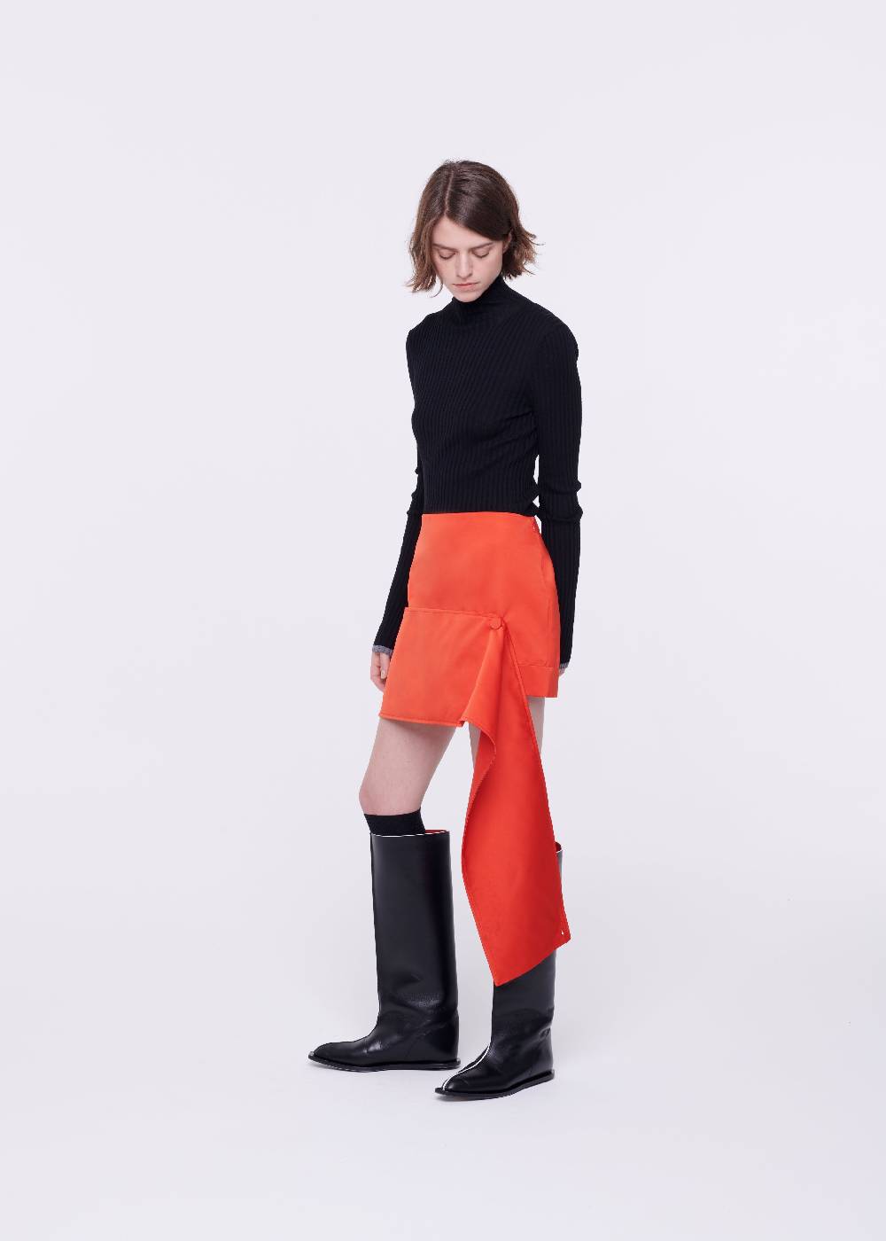 Plan C MINIGONNA ROSSO CORALLO IN DUCHESSE Promozione