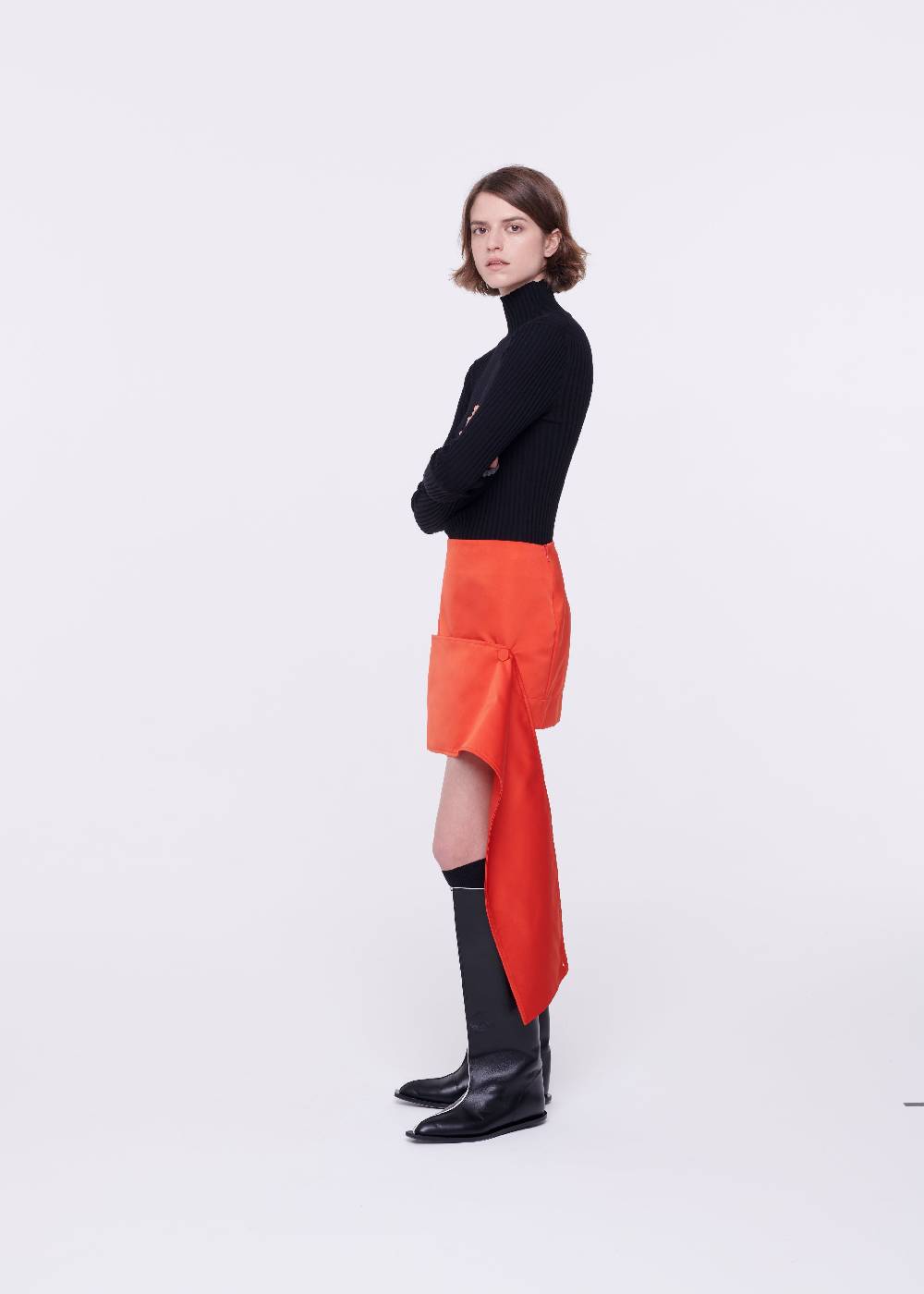 Plan C MINIGONNA ROSSO CORALLO IN DUCHESSE Promozione