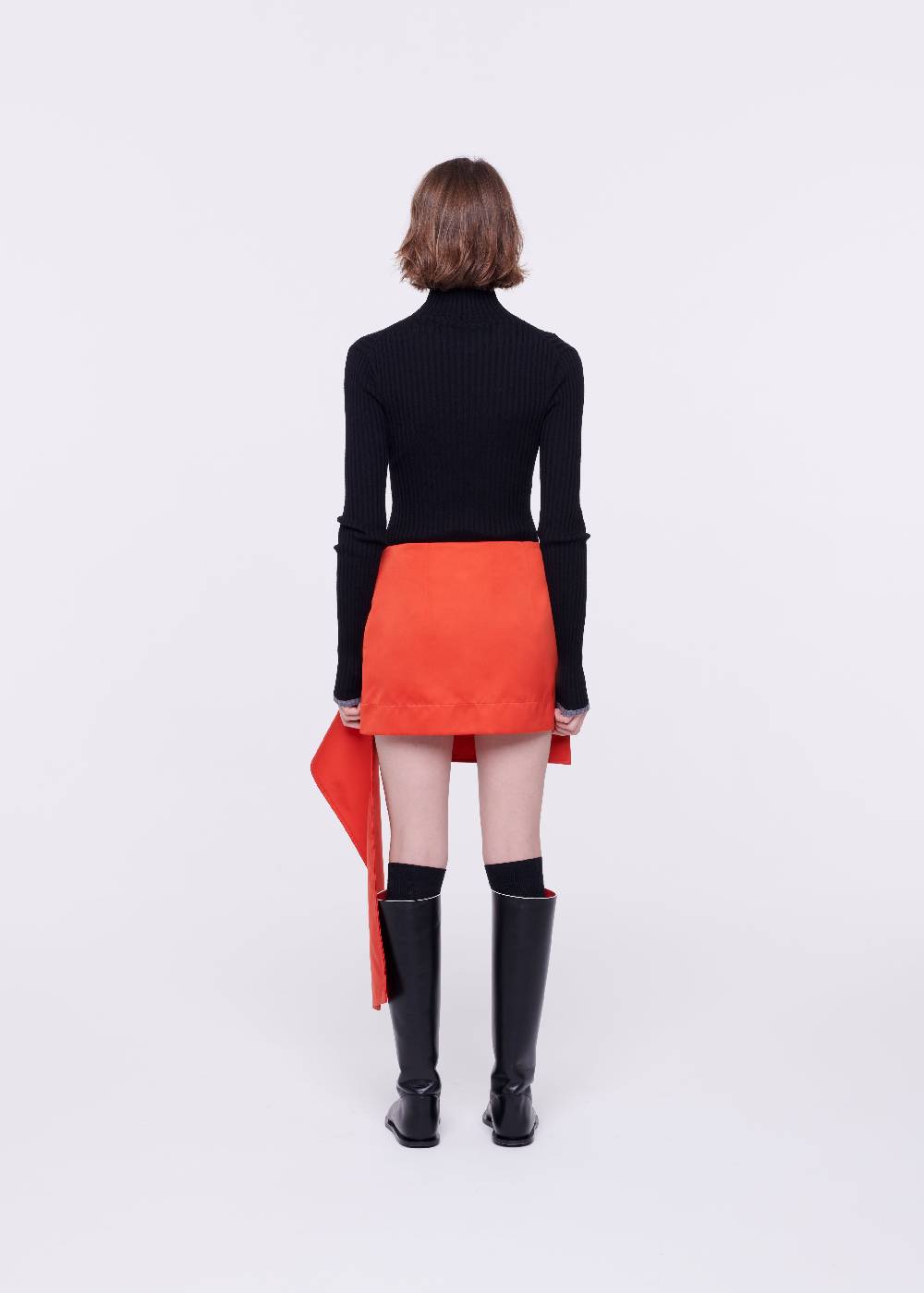 Plan C MINIGONNA ROSSO CORALLO IN DUCHESSE Promozione