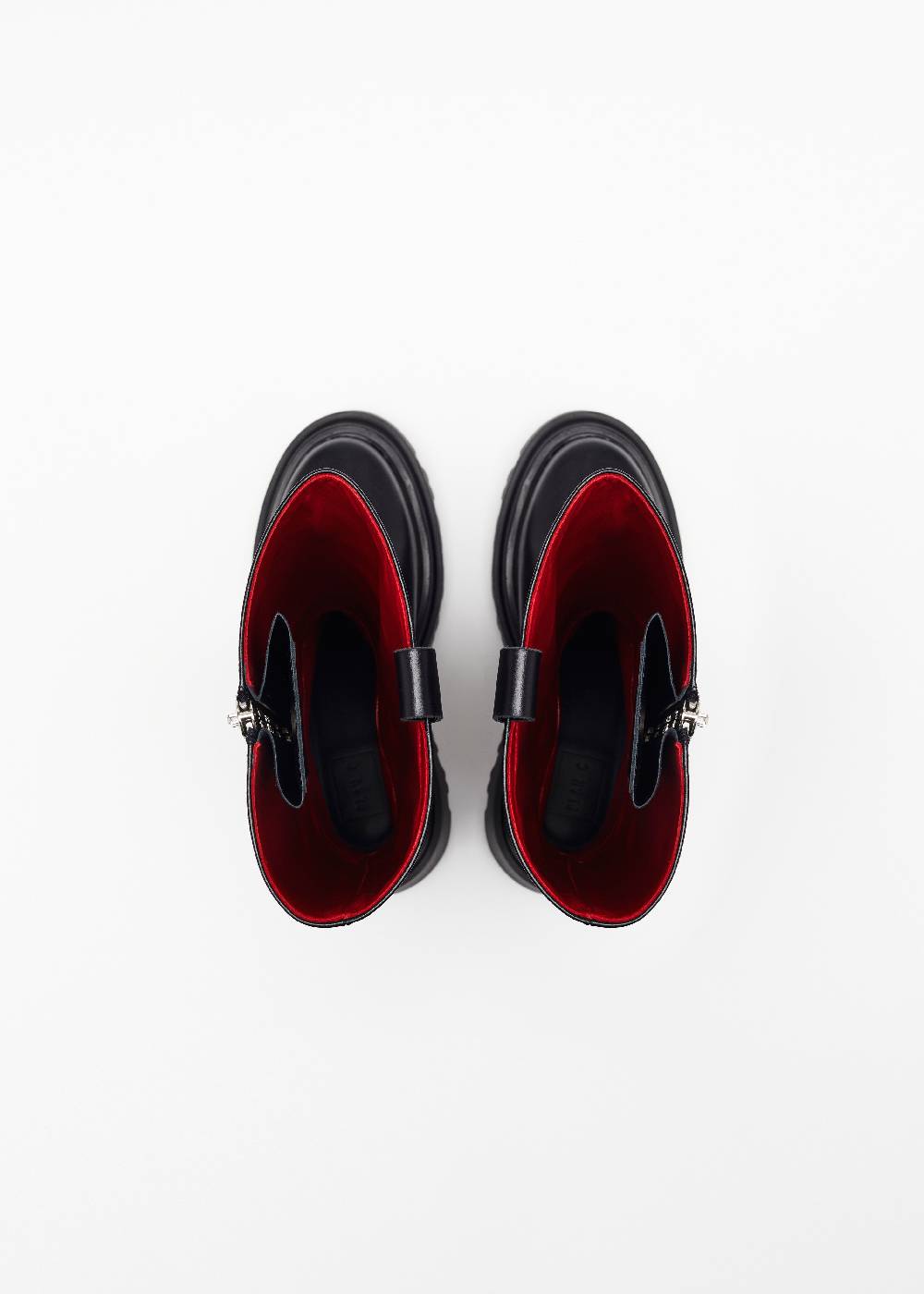 Plan C STIVALI NERI IN PELLE CON SUOLA CHUNKY Consegna Veloce
