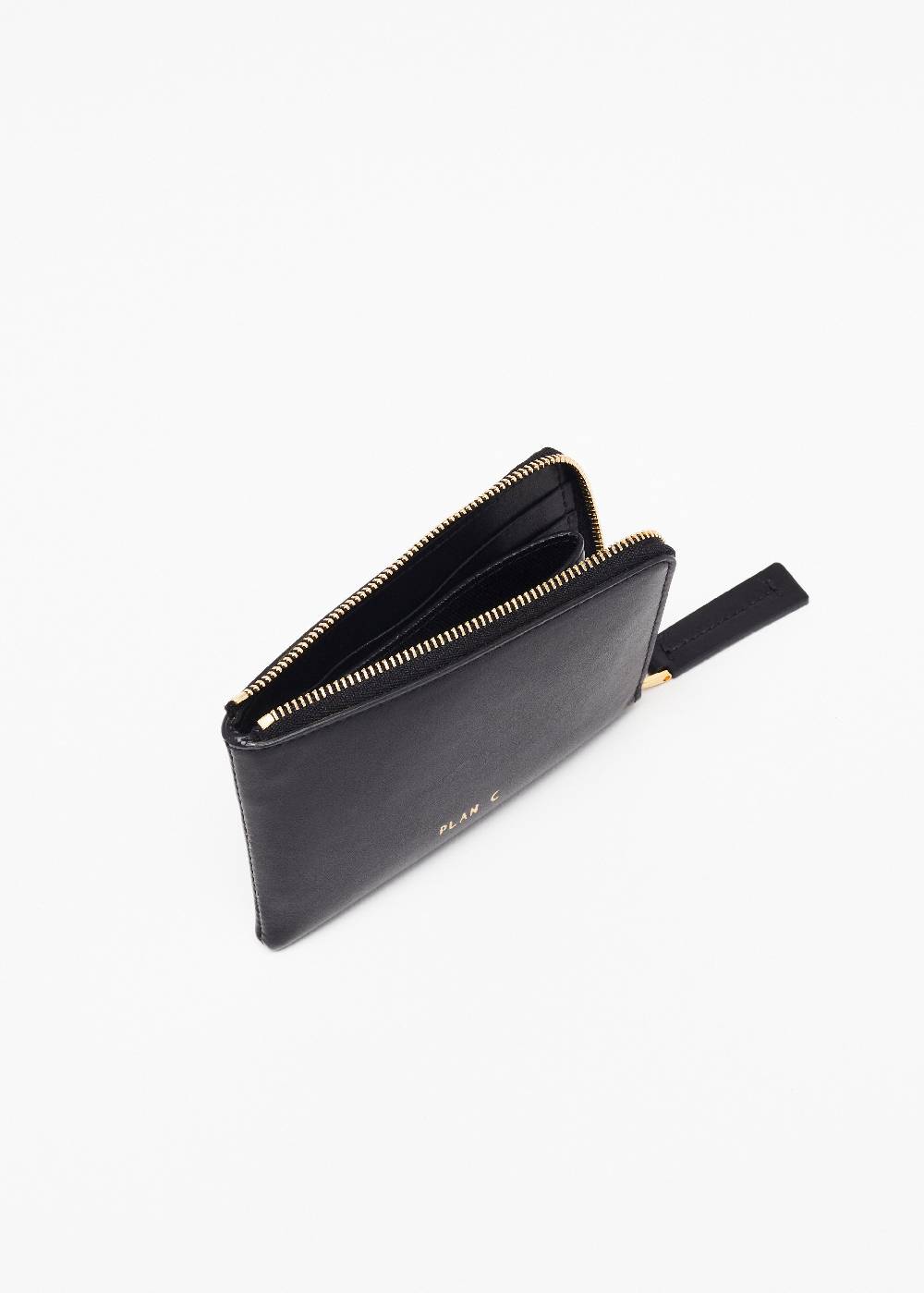 Plan C PORTACARTE NERO IN PELLE Shopping Online