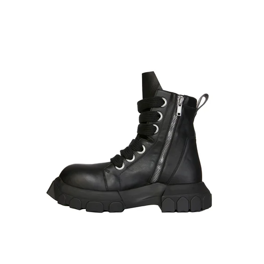 RICK OWENS STIVALI IN PELLE JUMBOLACED LACEUP BOZO TRACTOR Negozio