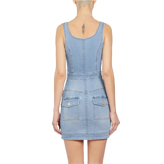 ELISABETTA FRANCHI MINI ABITO IN DENIM Vendita Calda