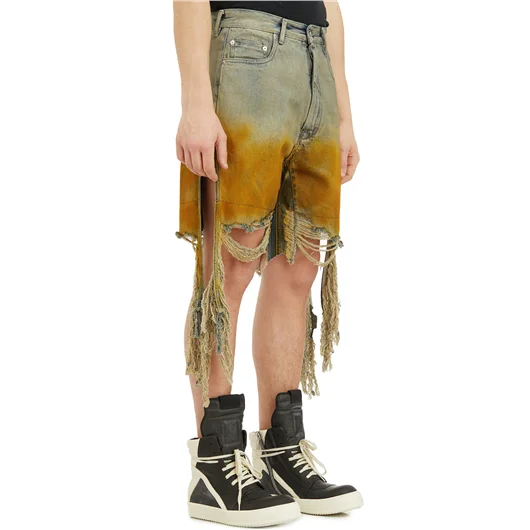 RICK OWENS DRKSHDW BERMUDA IN DENIM GETH CUTOFFS In Saldo