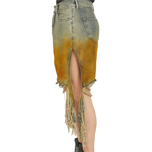 RICK OWENS DRKSHDW BERMUDA IN DENIM GETH CUTOFFS In Saldo