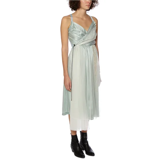 QUETSCHE_ ABITO LUNGO IN SETA E ORGANZA Saldi