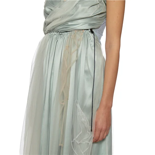 QUETSCHE_ ABITO LUNGO IN SETA E ORGANZA Saldi