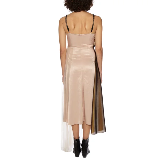QUETSCHE_ ABITO LUNGO IN TULLE E SETA Offerte