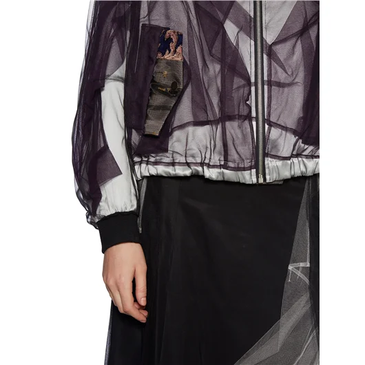 QUETSCHE_ BOMBER IN SATIN E TULLE Moda