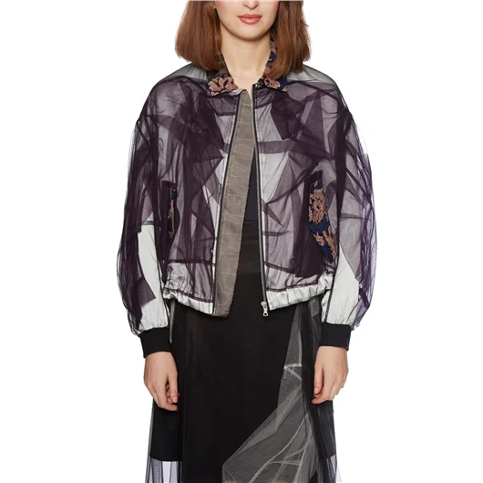 QUETSCHE_ BOMBER IN SATIN E TULLE Moda