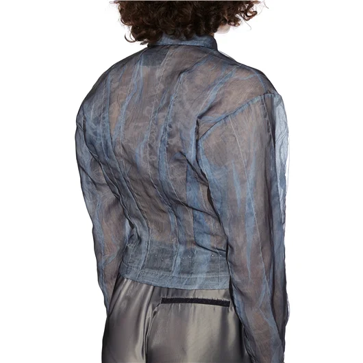 QUETSCHE_ CAMICIA BUSTIER IN ORGANZA Nuovo