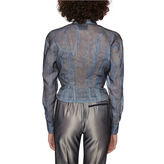 QUETSCHE_ CAMICIA BUSTIER IN ORGANZA Nuovo