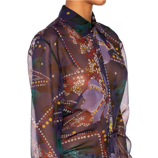 DSQUARED CAMICIA IN CHIFFON CON STAMPA FLOREALE Promozione