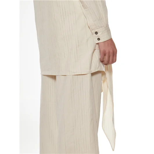 NOSTRASANTISSIMA CAMICIA OVERSIZE IN COTONE E LINO Prezzo Ridotto
