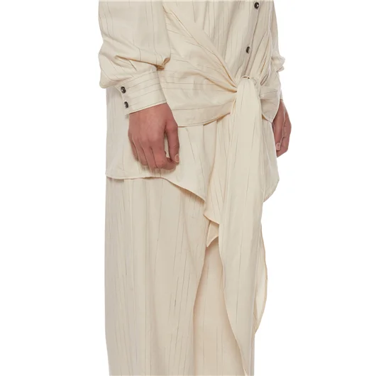NOSTRASANTISSIMA CAMICIA OVERSIZE IN COTONE E LINO Prezzo Ridotto
