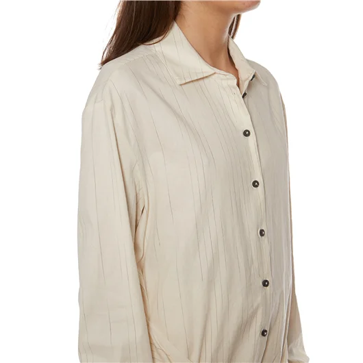 NOSTRASANTISSIMA CAMICIA OVERSIZE IN COTONE E LINO Prezzo Ridotto