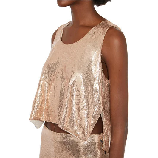 NOSTRASANTISSIMA CANOTTA OVERSIZE FULL PAILLETTES In Vendita
