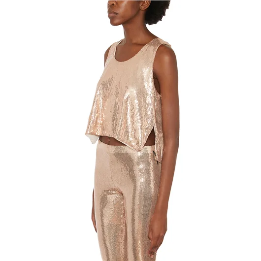 NOSTRASANTISSIMA CANOTTA OVERSIZE FULL PAILLETTES In Vendita