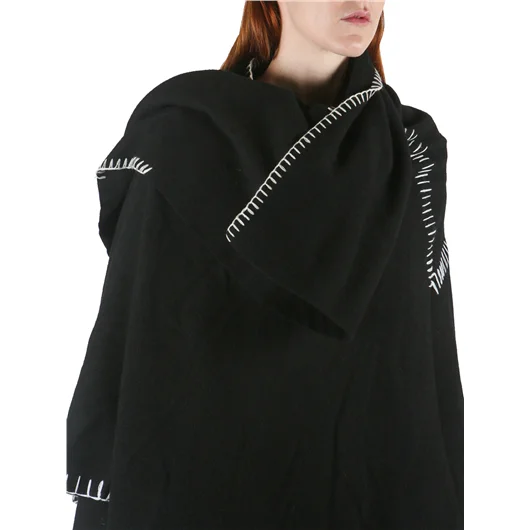 YOHJI YAMAMOTO CAPPOTTO LUNGO IN LANA CON IMPUNTURE Nuova