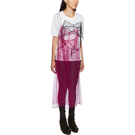 QUETSCHE_ DRESS T-SHIRT IN COTONE E TULLE Fino Al -60%