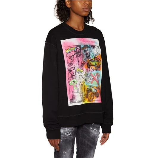 DSQUARED FELPA IN COTONE CON STAMPA Affare Del Giorno