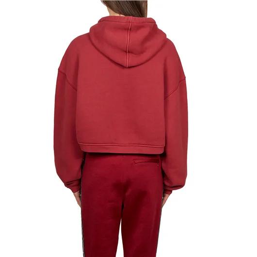 ALEXANDER WANG FELPA IN COTONE CORTA CON CAPPUCCIO Prezzo Ridotto